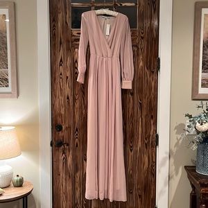 Baltic Born Long Sleeve Blush Nude dress